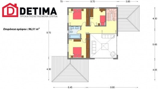 Διώροφη Κατοικία D-209, Συνολικής Επιφάνειας 209,58 τ.μ.