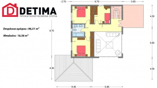 Διώροφη Κατοικία D-209, Συνολικής Επιφάνειας 209,58 τ.μ.